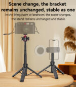 SF26 65cm Long Large Size Chassis Aluminum Alloy Pole Ball Head Telescopic Tripod Stand Selfie Stick - Image 16