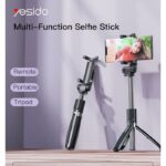 SF11 Flexible 5 Part Telescopic Triple Phone Holder Selfie Stick - Image 2