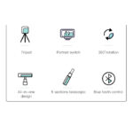 SF11 Flexible 5 Part Telescopic Triple Phone Holder Selfie Stick - Image 3