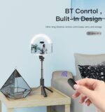 SF12 5 level Aluminum Alloy Portable With LED Ring Light Phone Holder Stand Selfie Stick - Image 10