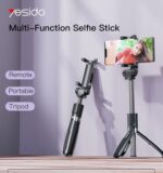 SF11 Flexible 5 Part Telescopic Triple Phone Holder Selfie Stick - Image 6