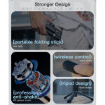 SF14 Bluetooth Selfie Stick | Tripod Zoom Handheld Gimbal Foldable Stabilizer Selfie Stick - Image 3