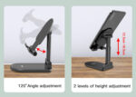 C85 Portable Desktop Telescopic Folding Phone Holder | Adjustable Aluminium Alloy Tablet Stand - Image 9