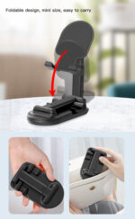 C85 Portable Desktop Telescopic Folding Phone Holder | Adjustable Aluminium Alloy Tablet Stand - Image 10