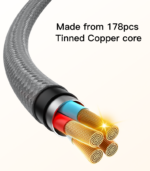 CA172C 1M Length TC To TC Built-in Intelligent Chip PD 60W Fast Charging Magnetic Saving Data Cable - Image 14