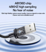 YAU46 Aluminum Alloy USB to 3.5MM High Ficelity Sound 48KHZ High Sampling Audio Cable - Image 10