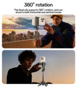 SF29 360 Rotation 43CM Length BT5.2 Detachable Remote Control Reinforced Tripod Mini Selfie Stick - Image 10