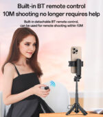 SF29 360 Rotation 43CM Length BT5.2 Detachable Remote Control Reinforced Tripod Mini Selfie Stick - Image 11