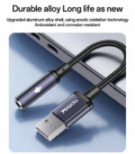 YAU46 Aluminum Alloy USB to 3.5MM High Ficelity Sound 48KHZ High Sampling Audio Cable - Image 11