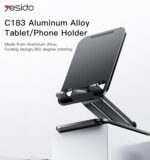 C183 Desktop Tablet Stands Aluminum Alloy Table Foldable Extend Support Desk Mobile Phone Holder - Image 6