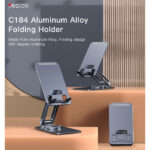 C184 new design 360 rotating phone holder | aluminum alloy folding phone holder on the table - Image 2