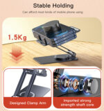 C184 new design 360 rotating phone holder | aluminum alloy folding phone holder on the table - Image 11