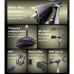 C297 360 Axis of Rotation 30-46CM Free Lifting Dual-purpose Desktop Live Broadcast Phone Holder - Image 3