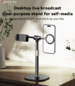 C297 360 Axis of Rotation 30-46CM Free Lifting Dual-purpose Desktop Live Broadcast Phone Holder - Image 6