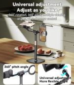 C297 360 Axis of Rotation 30-46CM Free Lifting Dual-purpose Desktop Live Broadcast Phone Holder - Image 11