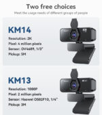 KM13 360 Rotation 1080P 2 Million Pixels Camera Built-in Microphone Autofocus 1.5M Line USB Camera - Image 16