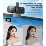 KM14 360 Ratation 2K 2 Million Pixels HD Camera Built-in Microphone Autofocus 1.5M Line USB Camera - Image 4