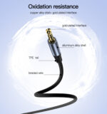 YAU39 1Meter Nylon Braided | 3.5Mm To 3.5Mm Jack plug speakers connection | Aux Auxiliar Audio Cable - Image 9