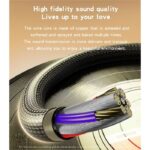 YAU43 Aluminum Alloy Built-in High-performance 3.5MM AUX HD Call Audio Cable - Image 3