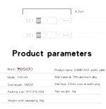 YAU43 Aluminum Alloy Built-in High-performance 3.5MM AUX HD Call Audio Cable - Image 8