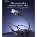 CA130C 2M USB To Type-C 18W Fast Chagrging Built-in Smart Chip Aluminum Alloy Braided Data Cable - Image 2