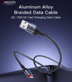 CA130C 2M USB To Type-C 18W Fast Chagrging Built-in Smart Chip Aluminum Alloy Braided Data Cable - Image 6