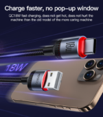 CA130C 2M USB To Type-C 18W Fast Chagrging Built-in Smart Chip Aluminum Alloy Braided Data Cable - Image 13