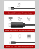 HM03 USB Charging 1080P 4K 30HZ Type-C To HDMI Cable Adapter - Image 14