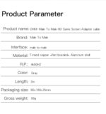 HM08 2 meters 4K 60Hz High 3D Effect HDMI to HDMI Nylon Cable Adapter - Image 8