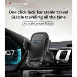 C241 Car Vent Cell Phone Holder | Car Hands Free Cradle in Vehicle Car Phone Holder Mount - Image 2