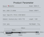 HM01 Professional 4K 60HZ Type-C to HDMI Audio Video & PD Fast charging Audio Cable - Image 8