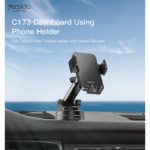 C173 Flat Carbon Fiber Texture Holder | with Hollow Silicone Dashboard Using Phone Holder - Image 2