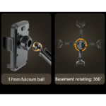 C173 Flat Carbon Fiber Texture Holder | with Hollow Silicone Dashboard Using Phone Holder - Image 4