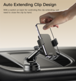 C173 Flat Carbon Fiber Texture Holder | with Hollow Silicone Dashboard Using Phone Holder - Image 9