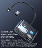 HM15 Ultra-low Latency TC & USB Dual System Compatible Computer Split Screen Laptop Screen Splitter - Image 11