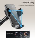 C173 Flat Carbon Fiber Texture Holder | with Hollow Silicone Dashboard Using Phone Holder - Image 12