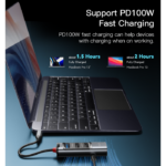 HB23 5 IN 1 USB C HUB | PD 100W For Laptop Tablet Mobile Phone Support OTG Function Adapter - Image 3