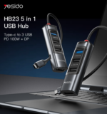 HB23 5 IN 1 USB C HUB | PD 100W For Laptop Tablet Mobile Phone Support OTG Function Adapter - Image 6