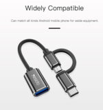 GS02 Cotton Braided Cable 2 in 1 Widely Compatible Anti-stretch 10CM OTG Adapter Type-C/Micro TO USB - Image 10