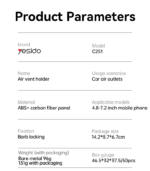 C251 360 Free Rotation One-second Automatic Clamping Auto-locking High Quality Air Vent Phone Holder - Image 8