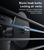 C251 360 Free Rotation One-second Automatic Clamping Auto-locking High Quality Air Vent Phone Holder - Image 13