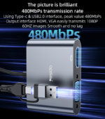 HM15 Ultra-low Latency TC & USB Dual System Compatible Computer Split Screen Laptop Screen Splitter - Image 14