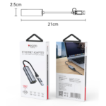 HB26 Aluminum Alloy 1000Mbps Wired High-speed Transmission TC/USB 2in1 Gigabit Ethernet Converter - Image 5