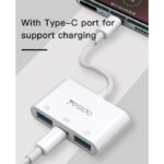 GS17 3 In 1 Type C Otg Adapter Connector Usb Fast Charger Splitter Female To Male Converter Cable - Image 3