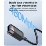 GS26 1.5M Braided Cable Aluminum Alloy High-speed Transmission USB 2.0 Extension Cable - Image 4