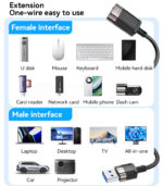 GS26 1.5M Braided Cable Aluminum Alloy High-speed Transmission USB 2.0 Extension Cable - Image 10