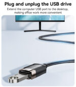 GS26 1.5M Braided Cable Aluminum Alloy High-speed Transmission USB 2.0 Extension Cable - Image 11
