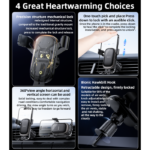 C247 360°View Angle Horizontal And Vertical Mechanical Tight Lock Cross-screen Gravity Phone Holder - Image 3