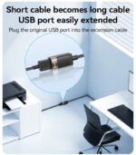 GS26 1.5M Braided Cable Aluminum Alloy High-speed Transmission USB 2.0 Extension Cable - Image 13