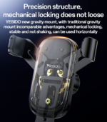 C247 360°View Angle Horizontal And Vertical Mechanical Tight Lock Cross-screen Gravity Phone Holder - Image 9